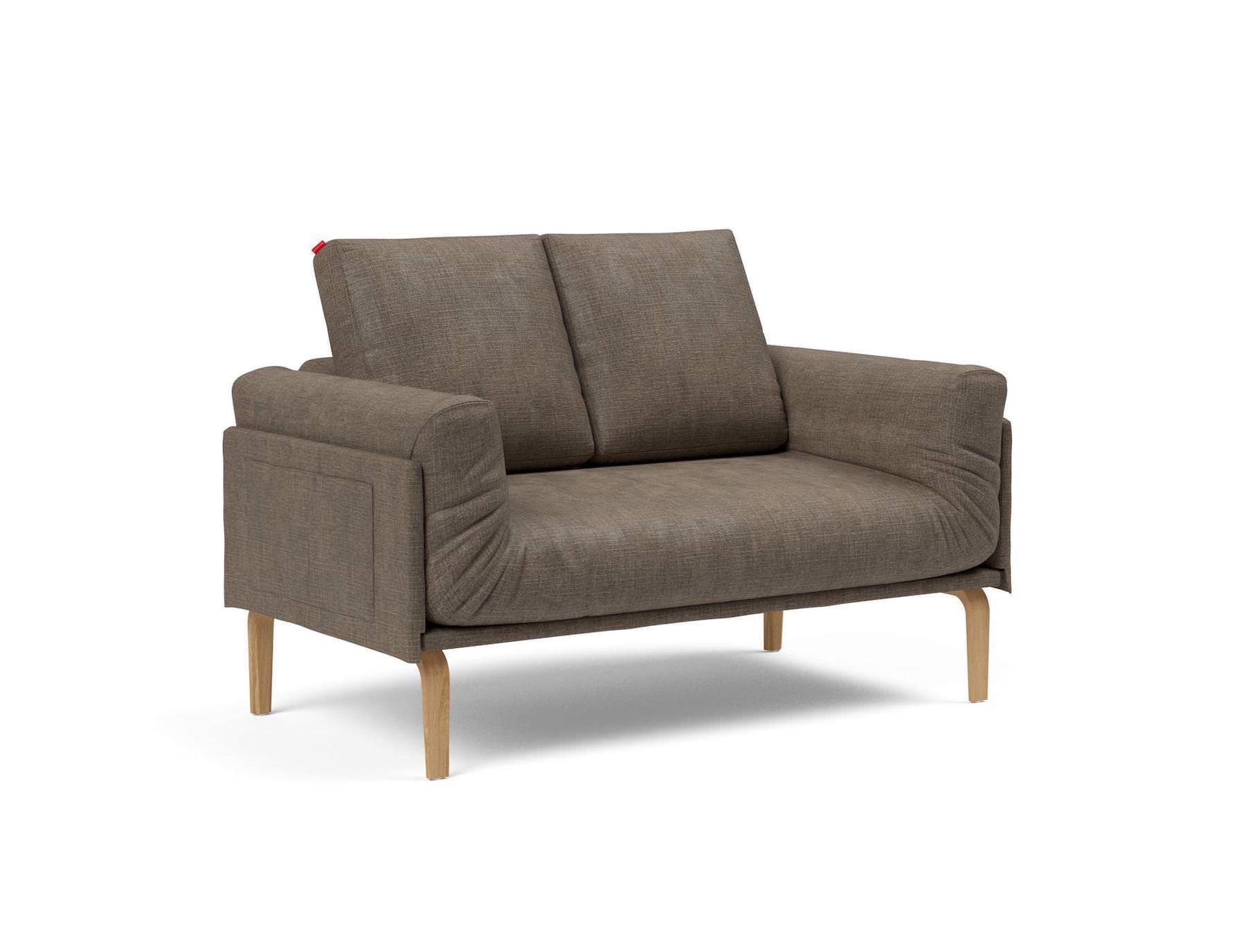 Divano letto singolo sfoderabile Rollo - 411 Esina, Cedar Brown
