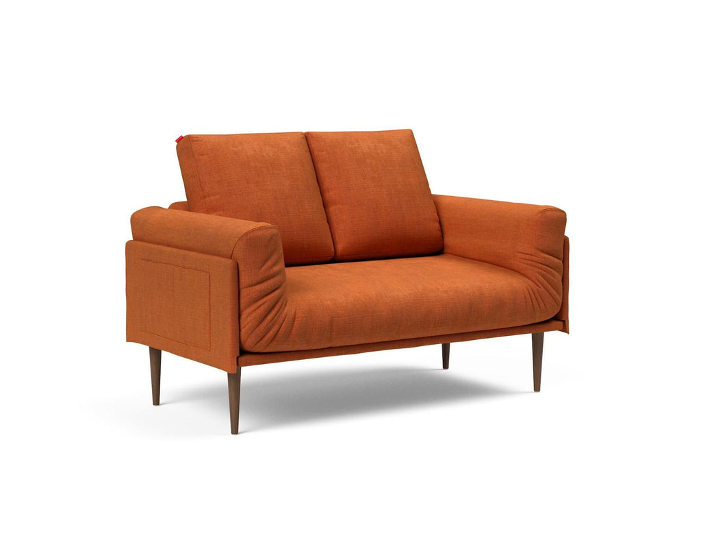Divano letto singolo sfoderabile Rollo - 412 Esina, Rust Orange