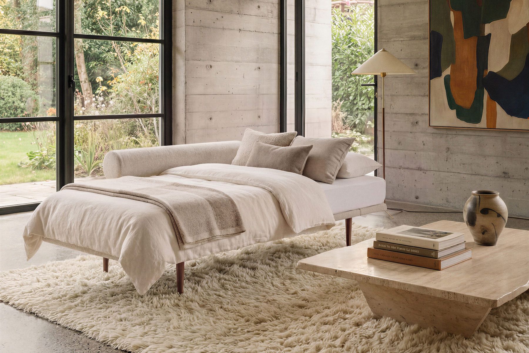 Divano letto singolo Rollo lettino salvaspazio 80x200 cm - 357
Taura, Off White