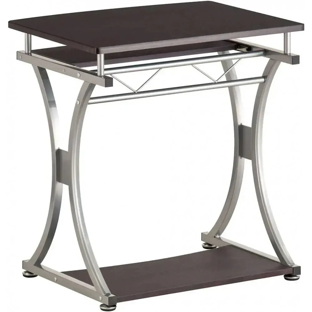 Scrivania porta PC in metallo e legno Compatta-B