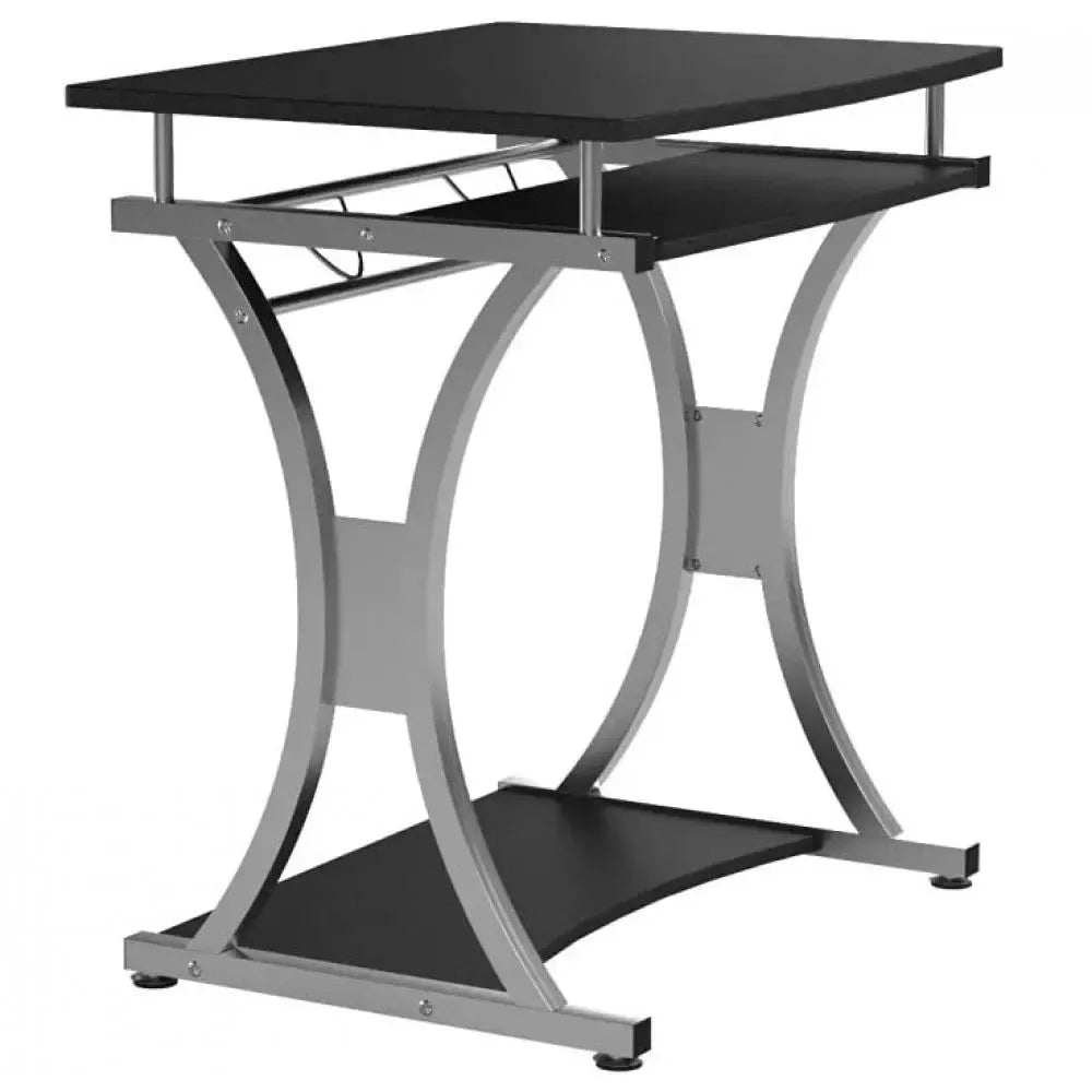 Scrivania porta PC in metallo e legno Compatta-B