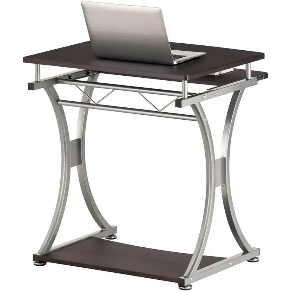 Scrivania porta PC in metallo e legno Compatta-B