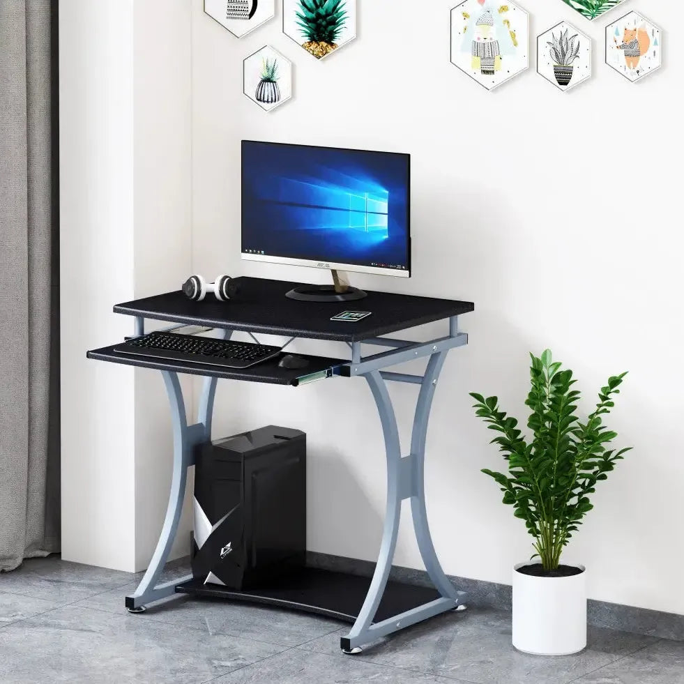 Scrivania porta PC in metallo e legno Compatta-B