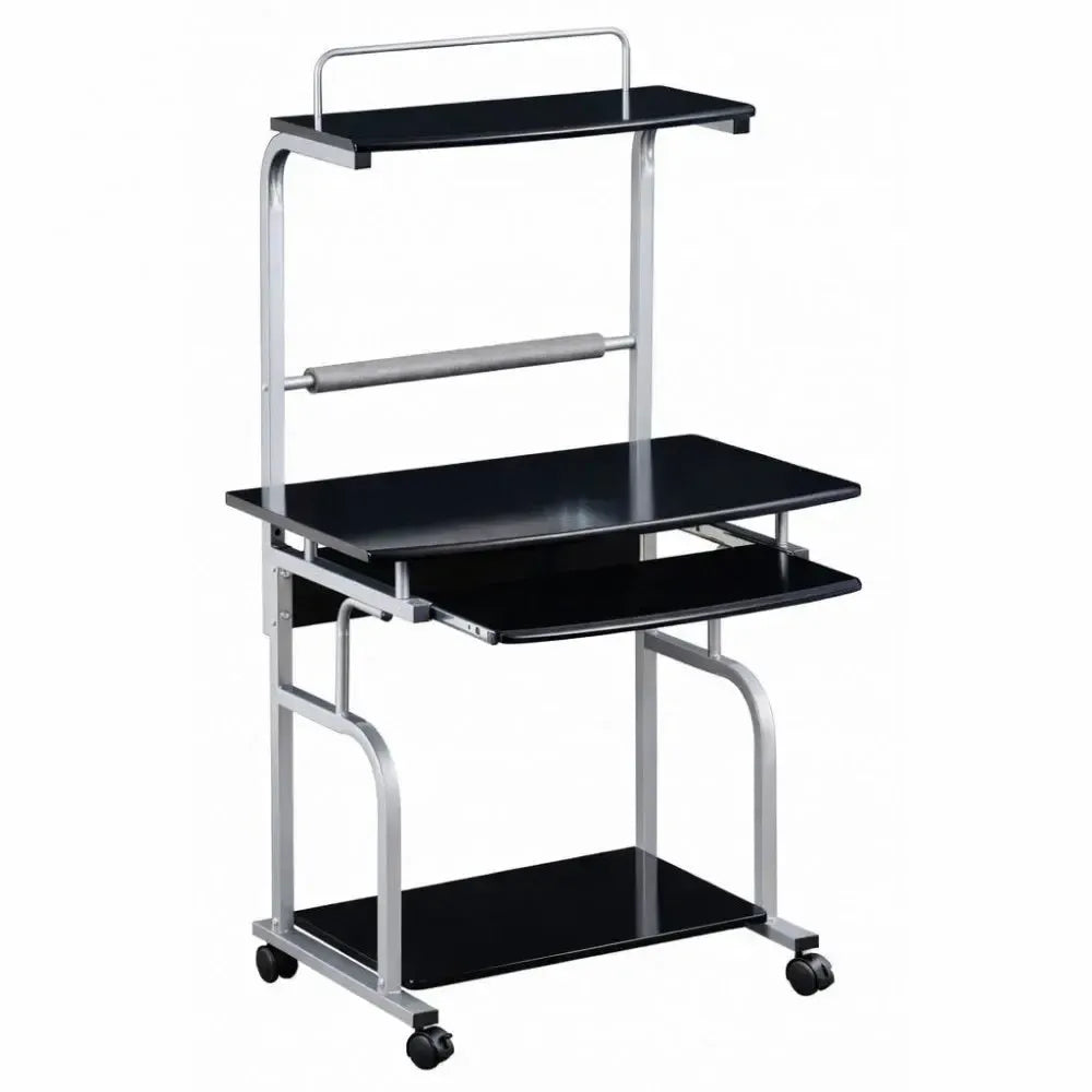 Scrivania porta PC con ruote e porta stampante Kompy