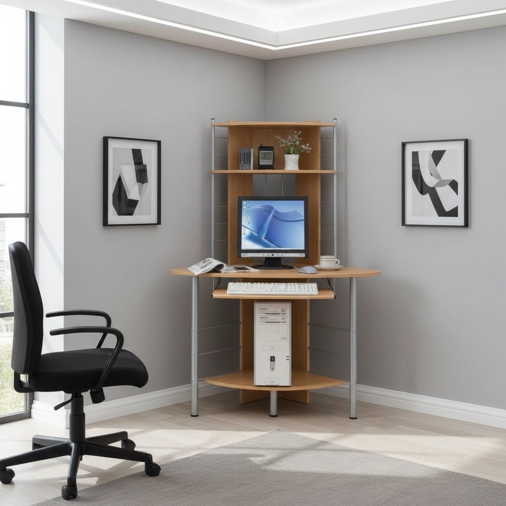 Scrivania angolare porta PC e stampante Angle