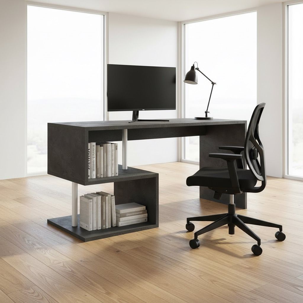 Scrivania con libreria salvaspazio Lionel Report