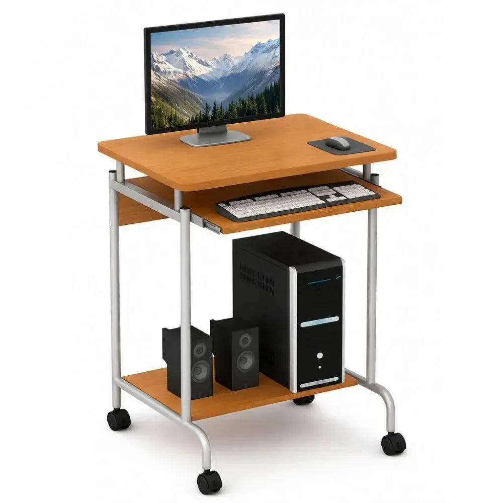 Scrivania porta PC e stampante su ruote Compact