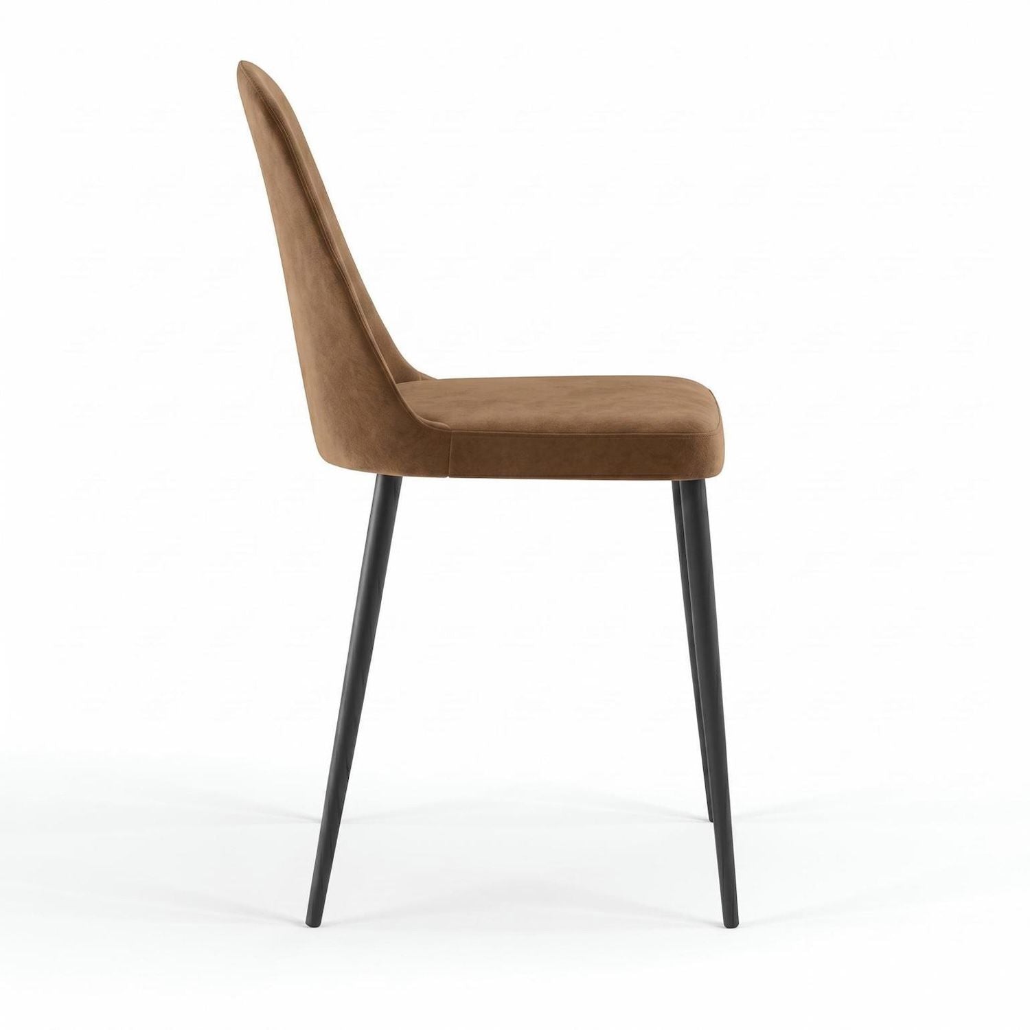 Set 4 sedie design moderno Sanna Soft - Caramello