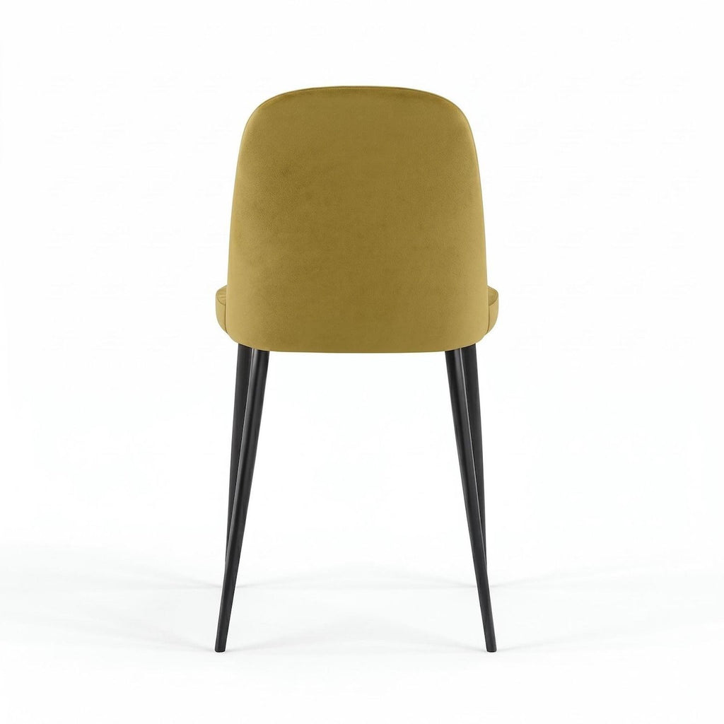 Set 4 sedie design moderno Sanna Soft - Senape