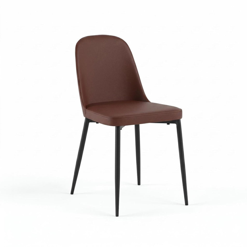 Set 4 sedie design moderno Sanna Soft - Bordeaux