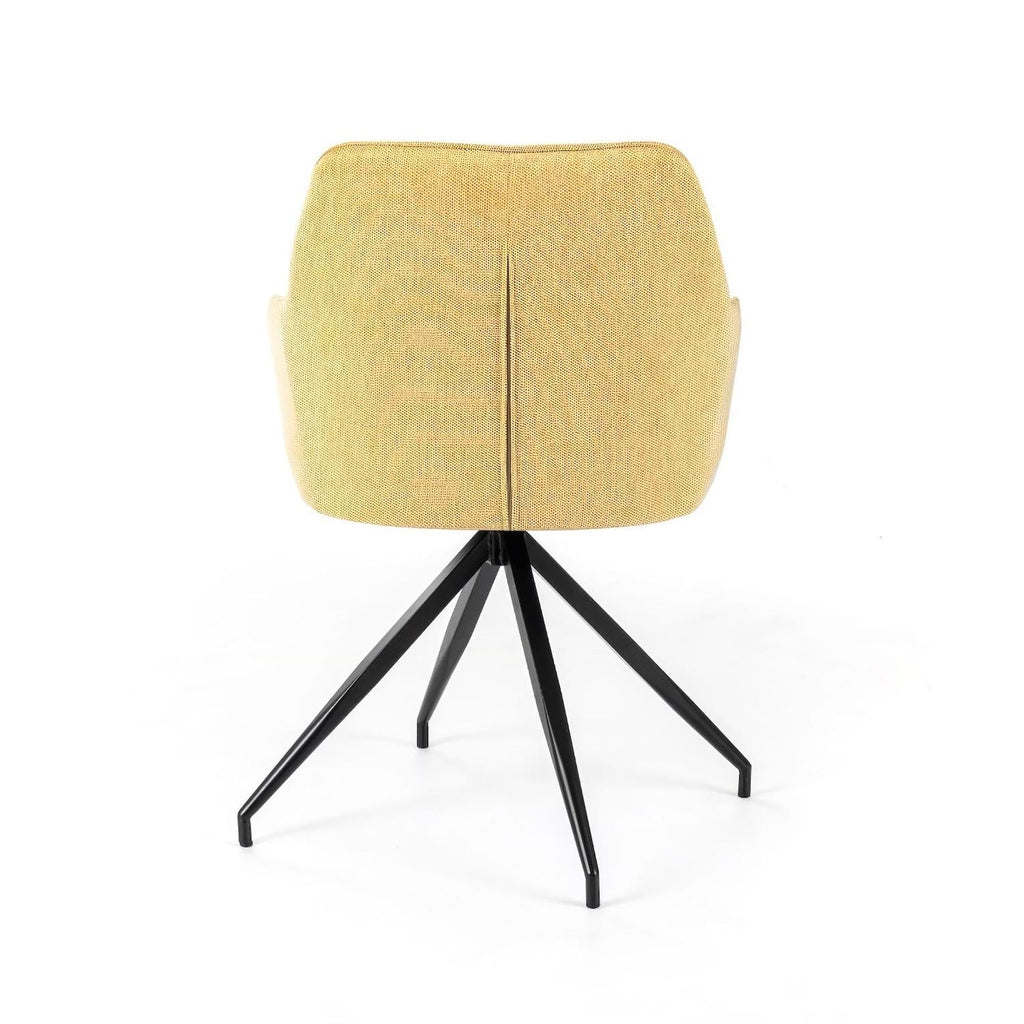 Set 4 sedie girevoli per sala da pranzo o cucina Evelis - Giallo