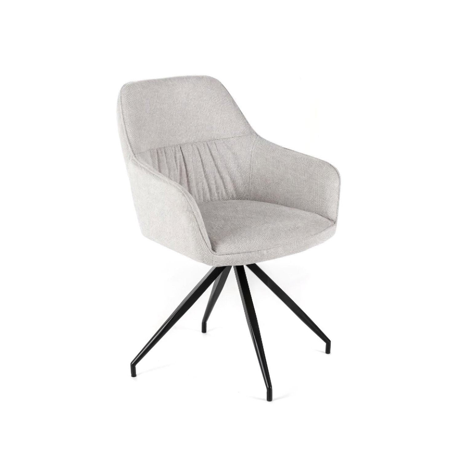 Set 4 sedie girevoli per sala da pranzo o cucina Evelis - Grigio