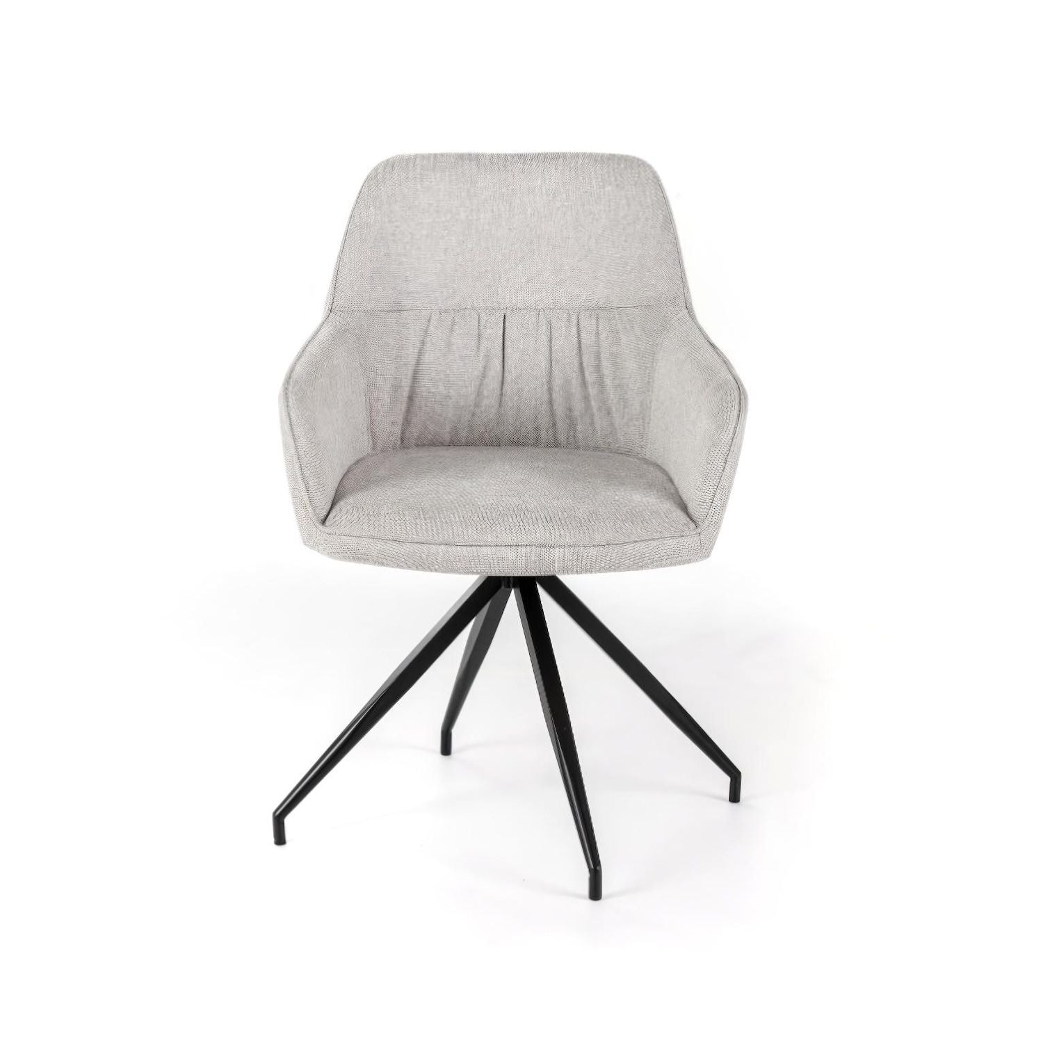 Set 4 sedie girevoli per sala da pranzo o cucina Evelis - Grigio