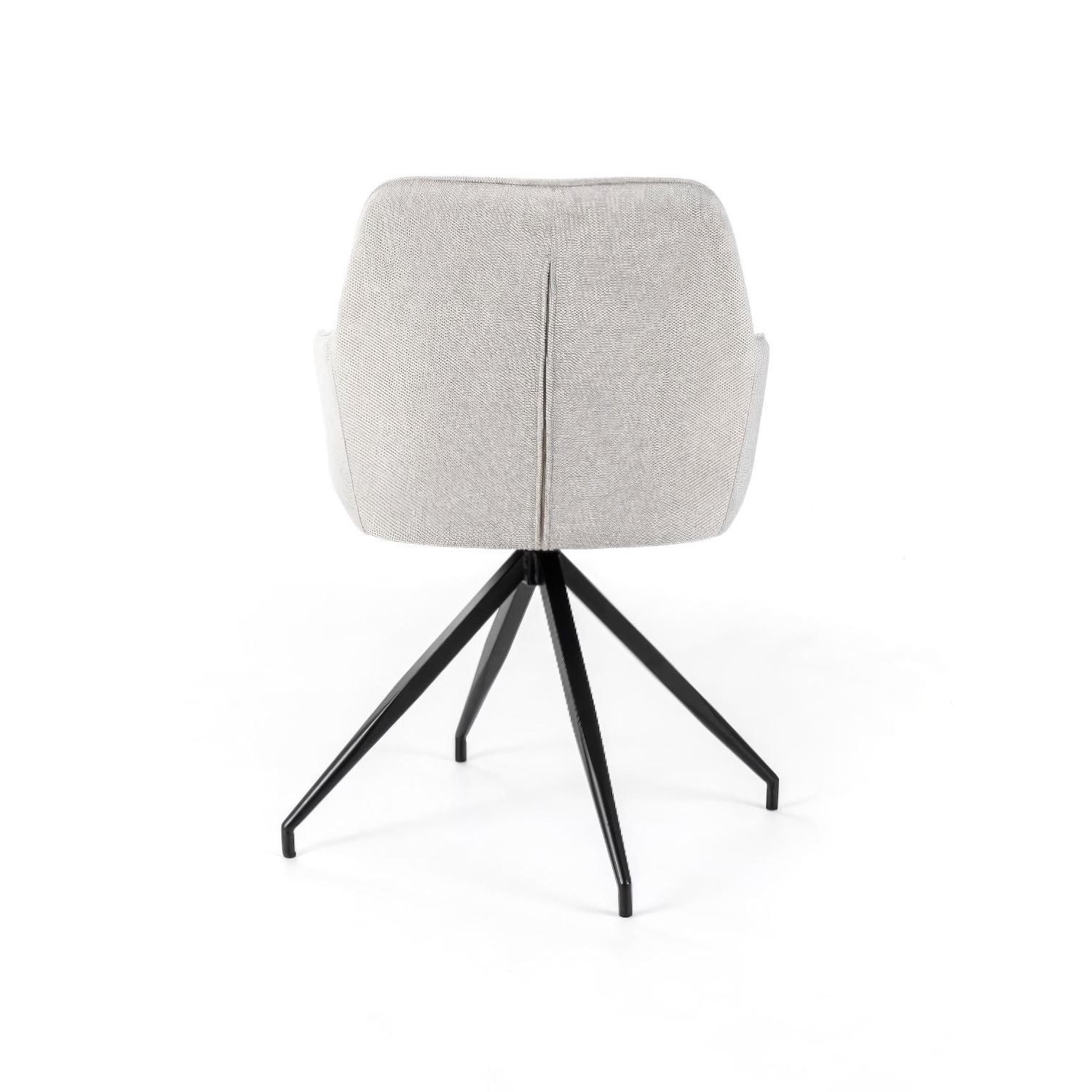 Set 4 sedie girevoli per sala da pranzo o cucina Evelis - Grigio