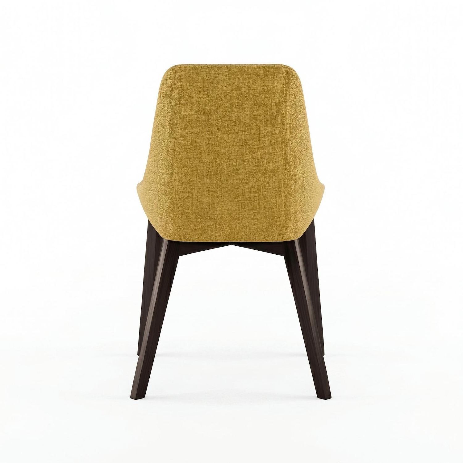 Set 4 sedie imbottite in legno e tessuto Avenor - Giallo