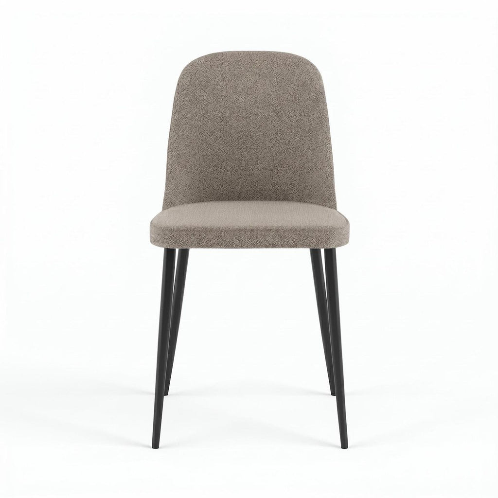 Set 4 sedie imbottite in tessuto Sanna Fab - Grigio chiaro