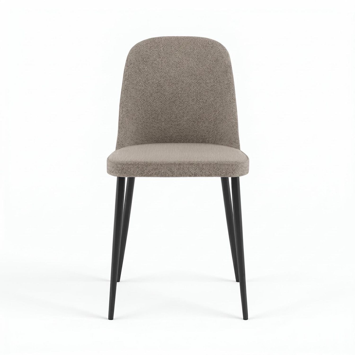 Set 4 sedie imbottite in tessuto Sanna Fab - Grigio chiaro
