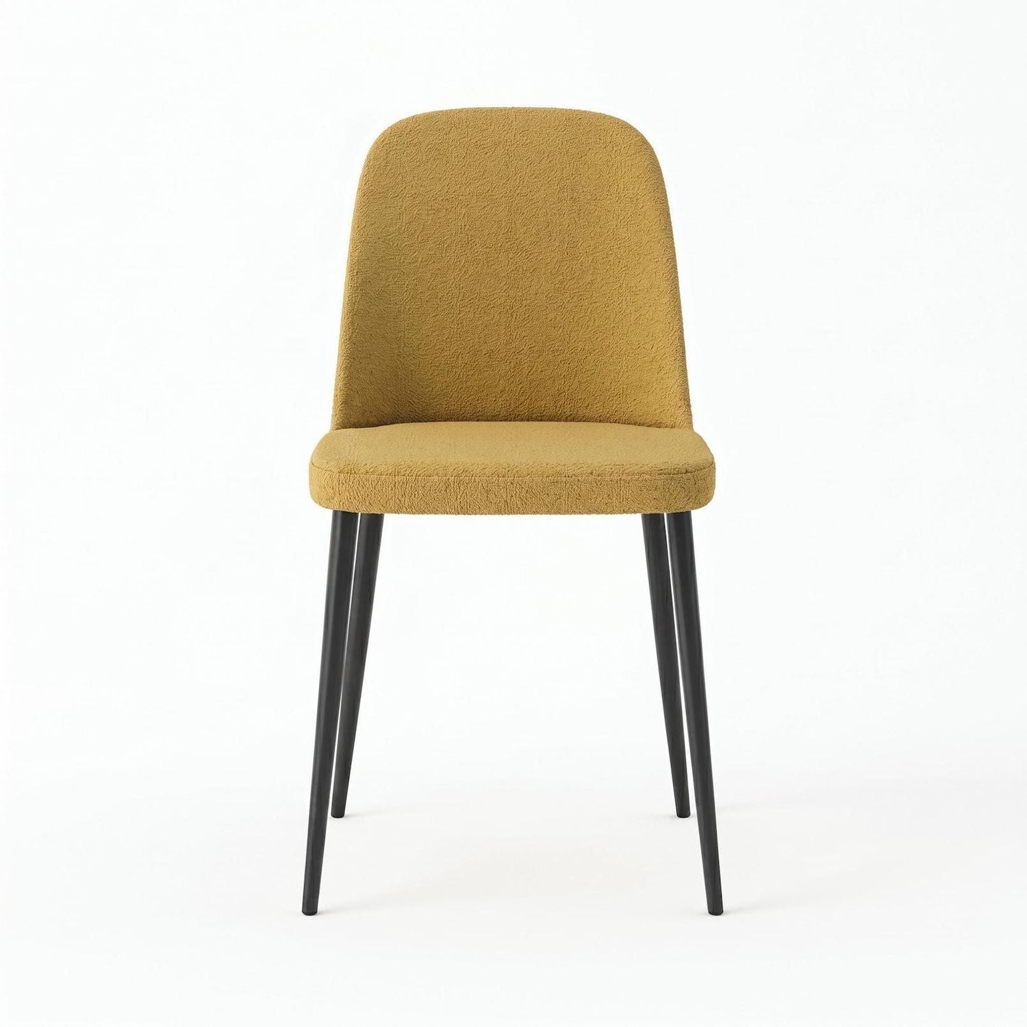 Set 4 sedie imbottite in tessuto Sanna Fab - Giallo