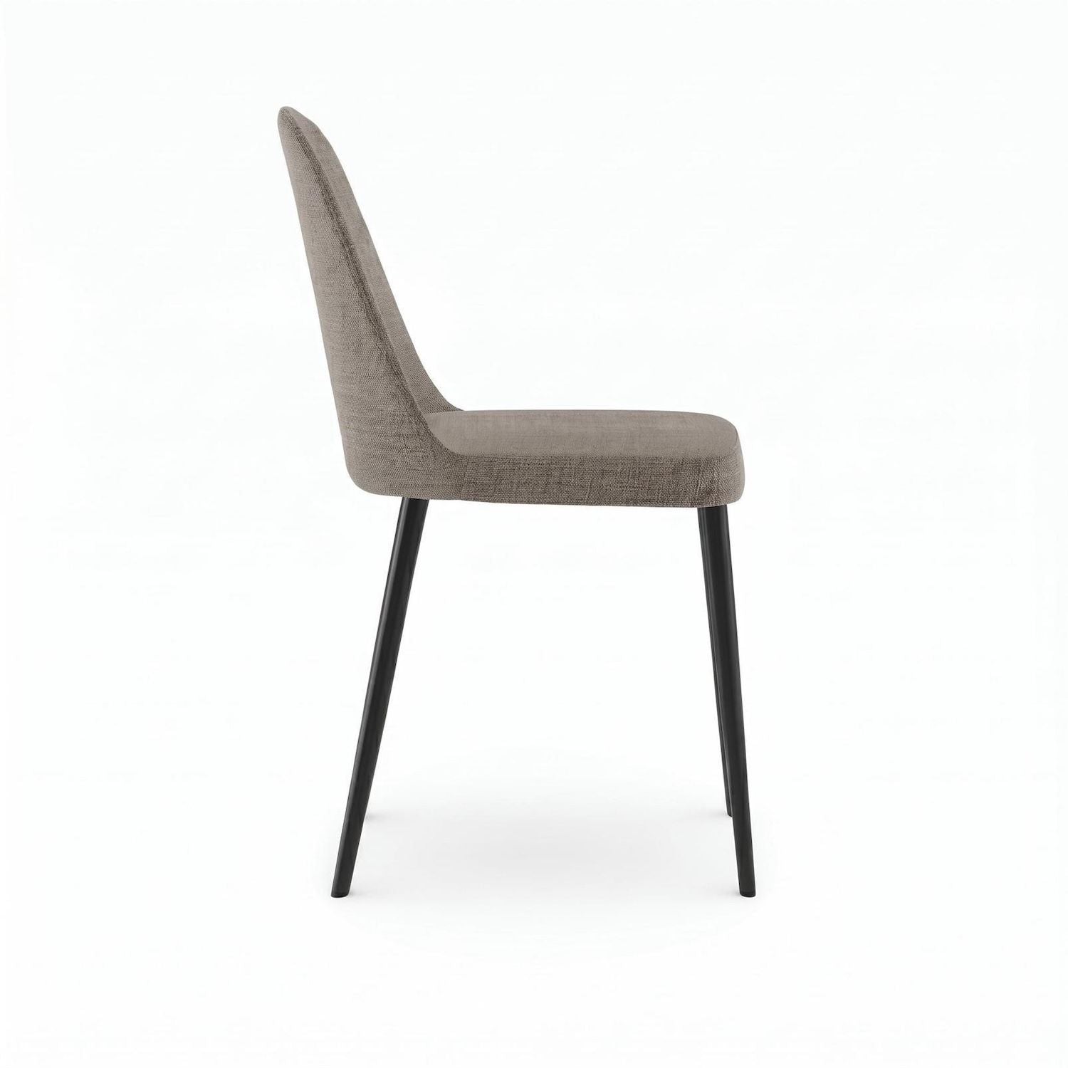 Set 4 sedie imbottite in tessuto Sanna Fab - Grigio chiaro