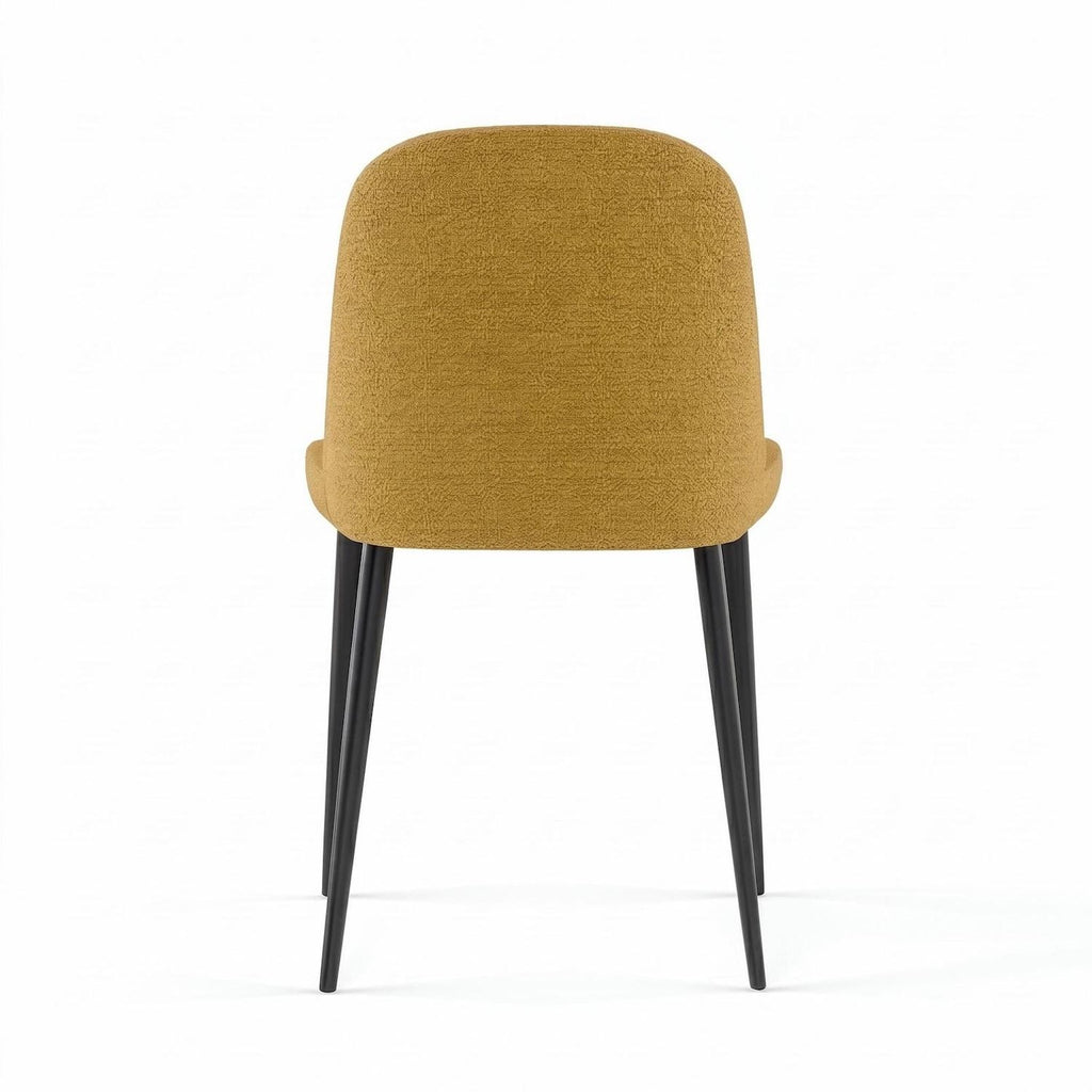 Set 4 sedie imbottite in tessuto Sanna Fab - Giallo