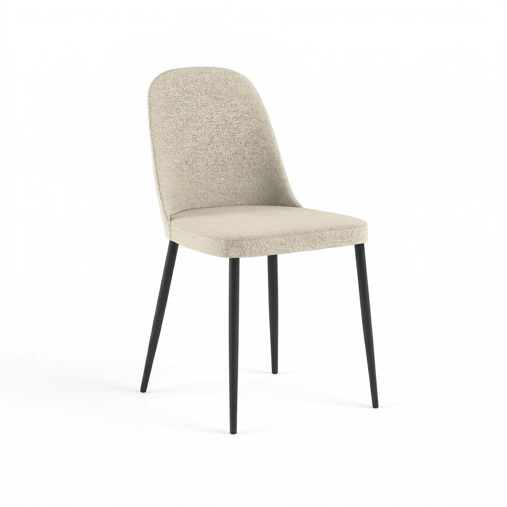 Set 4 sedie imbottite in tessuto Sanna Fab - Beige