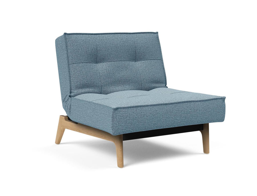 Poltrona design scandinavo con materasso a molle SplitBack - 525 Mixed Dance Light Blue
