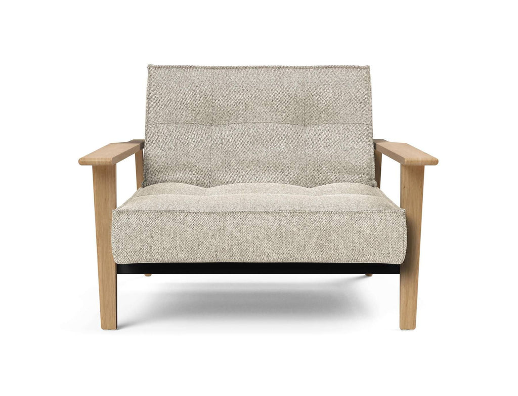 Poltrona design scandinavo in tessuto o velluto SplitBack Frej - 357 Taura Off White