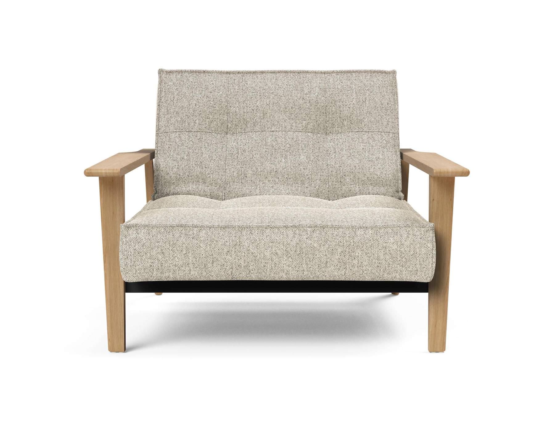 Poltrona design scandinavo in tessuto o velluto SplitBack Frej - 357 Taura Off White