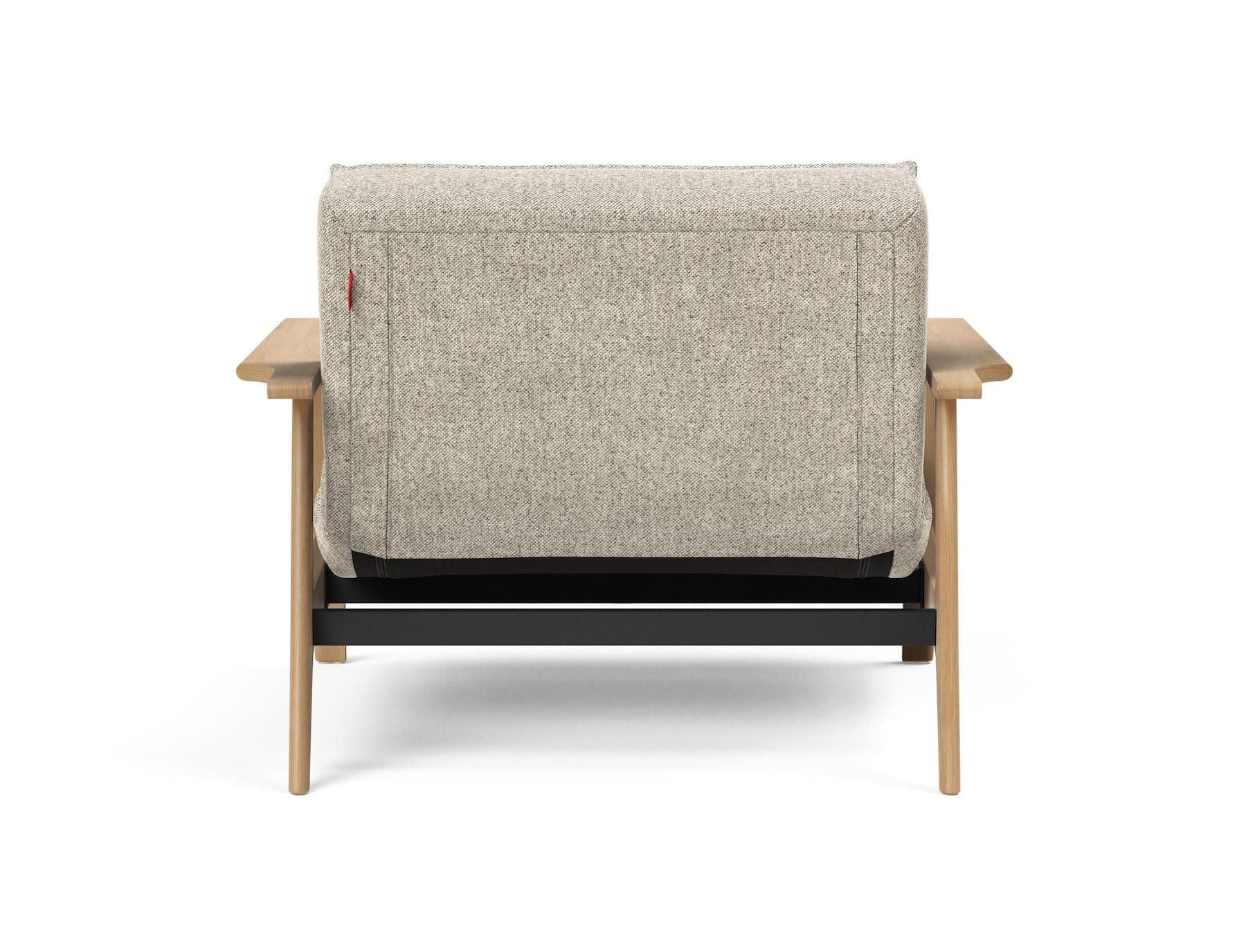 Poltrona design scandinavo in tessuto o velluto SplitBack Frej - 357 Taura Off White