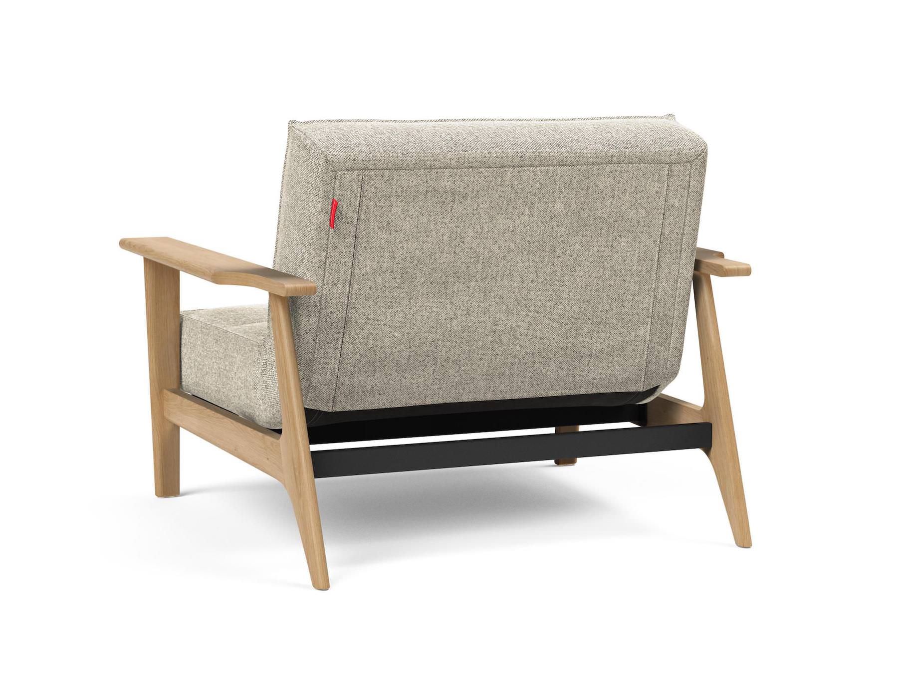 Poltrona design scandinavo in tessuto o velluto SplitBack Frej - 357 Taura Off White