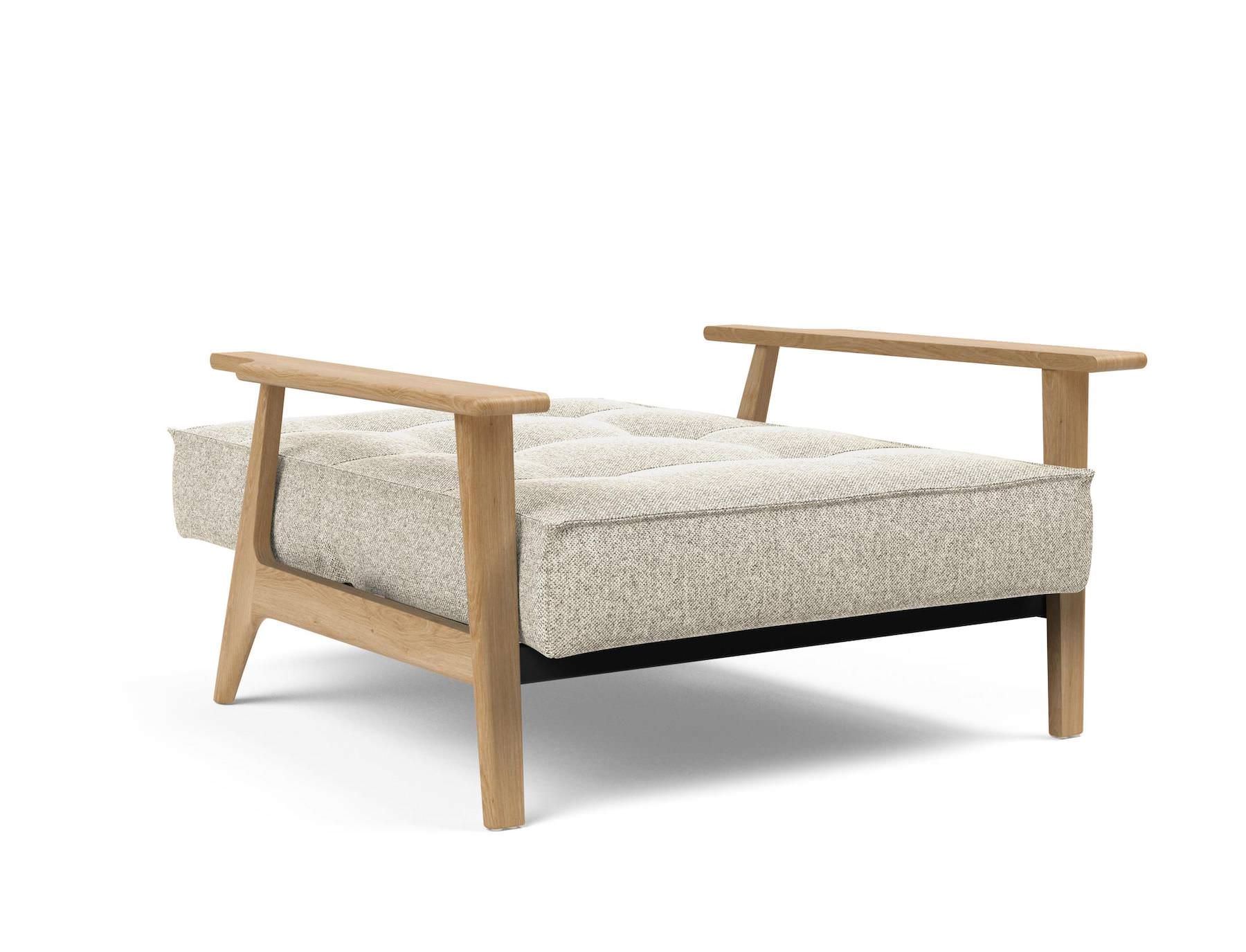 Poltrona design scandinavo in tessuto o velluto SplitBack Frej - 357 Taura Off White