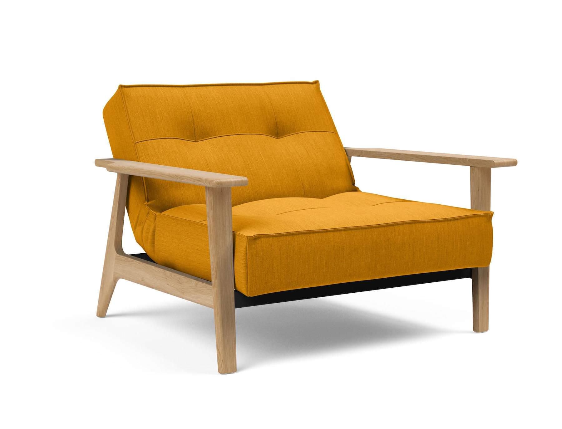 Poltrona design scandinavo in tessuto o velluto SplitBack Frej - 507 Elegance Burned Curry