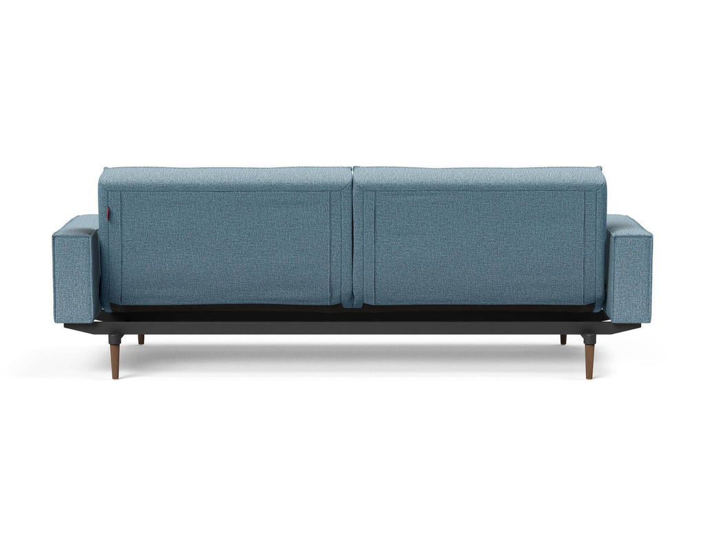 Divano letto una piazza e mezza con braccioli e materasso a molle Splitback -  525 Mixed Dance Light Blue