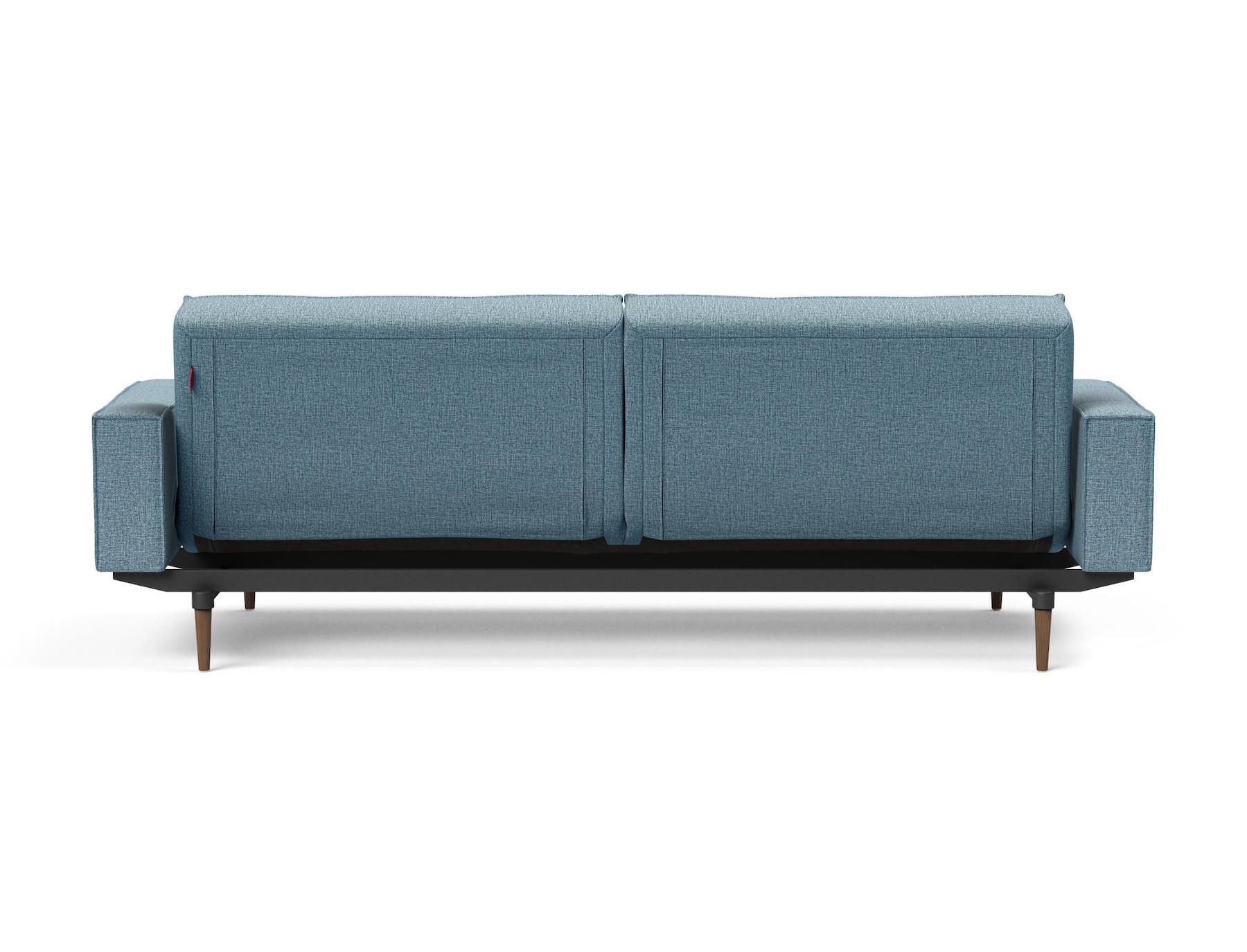 Divano letto una piazza e mezza con braccioli e materasso a molle Splitback -  525 Mixed Dance Light Blue
