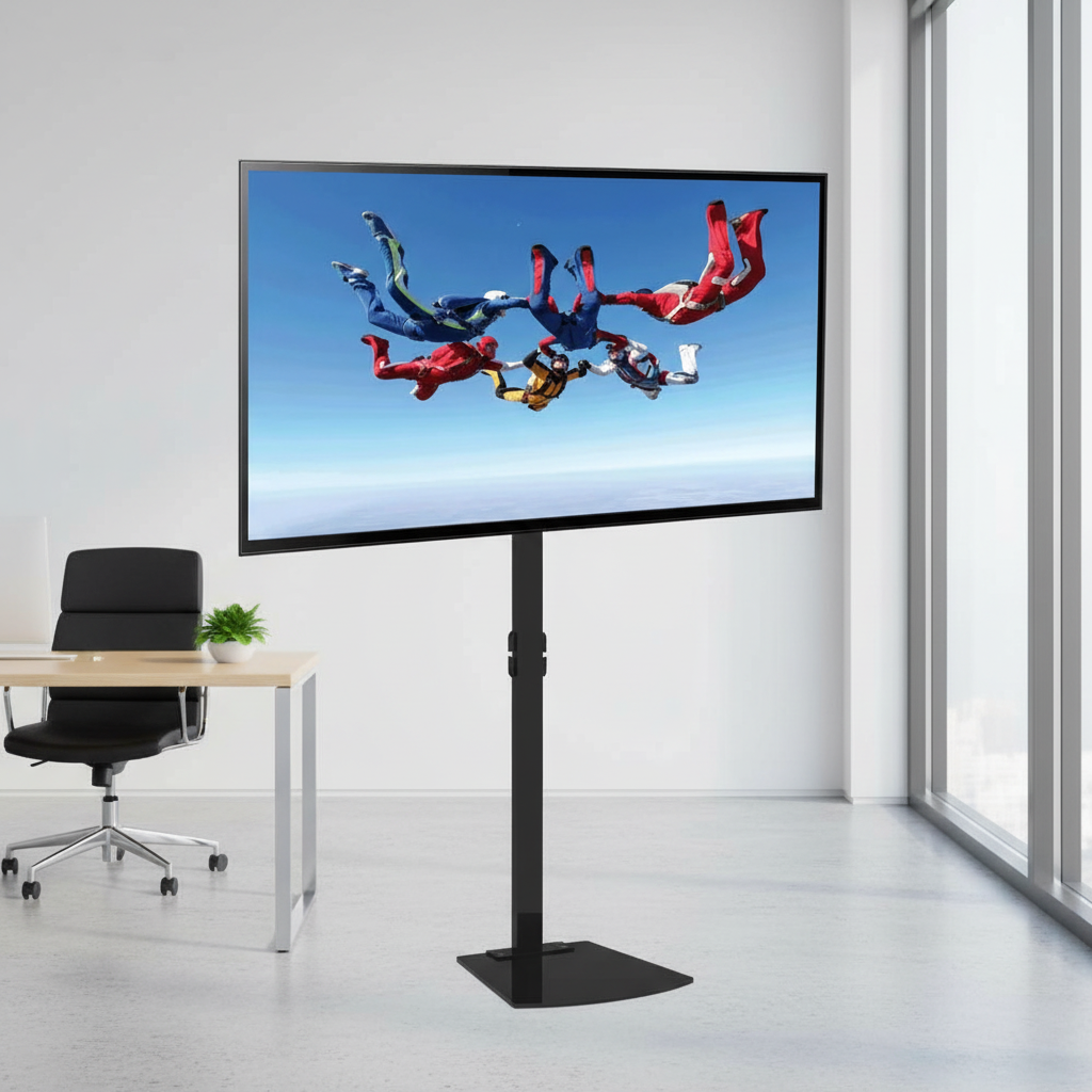 Porta TV da pavimento a colonna girevole Morris4