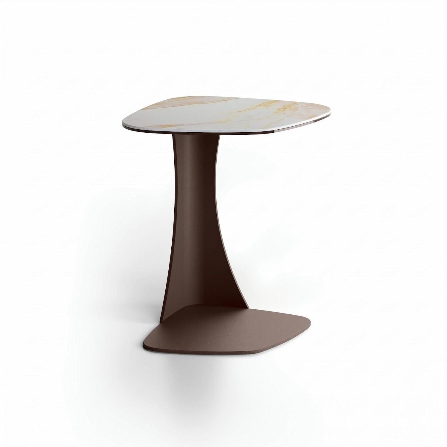Tavolino da salotto lato divano Aureon - Calacatta Oro / Bronzo