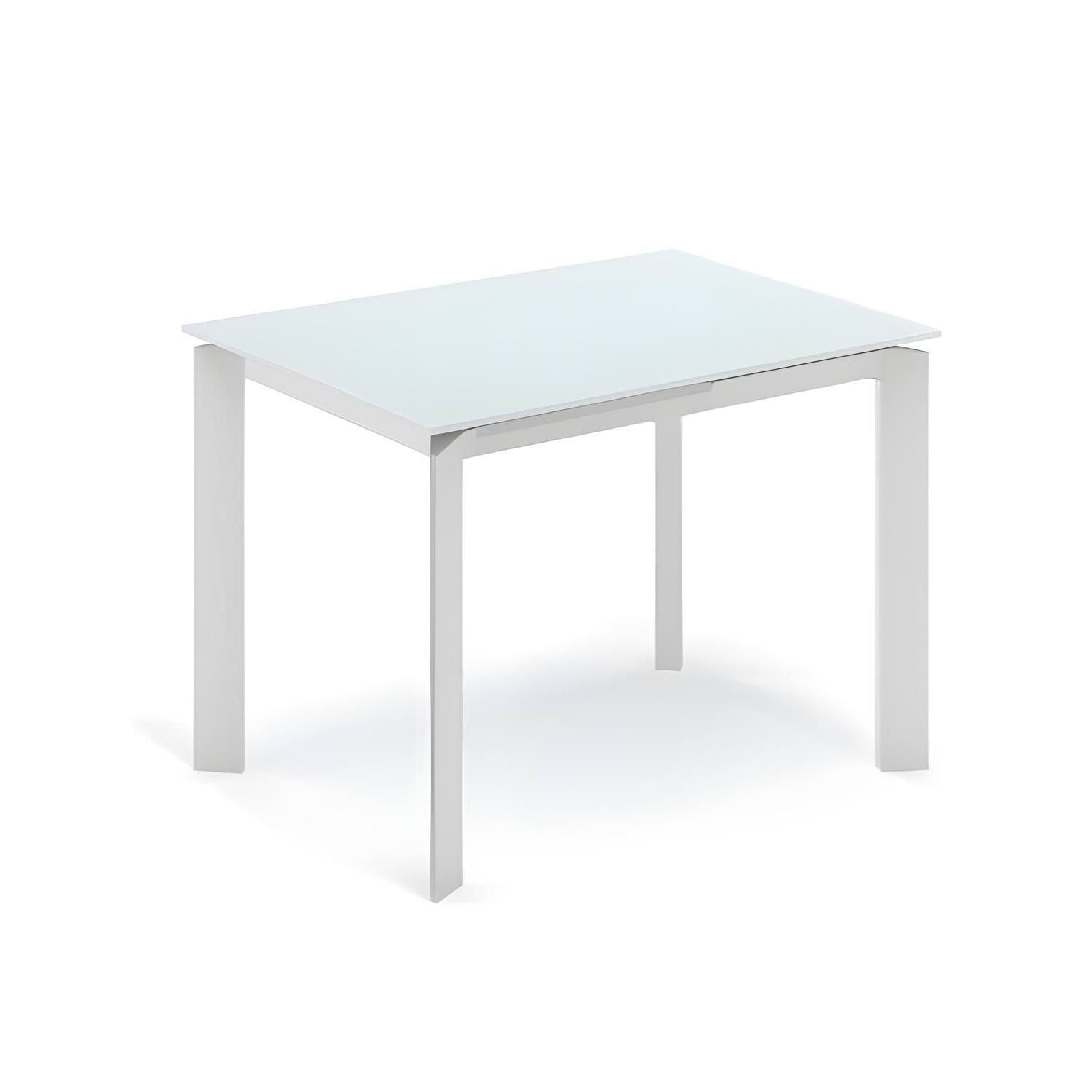 Tavolo allungabile Lumis in vetro e metallo 120-170 cm | Extrawhite