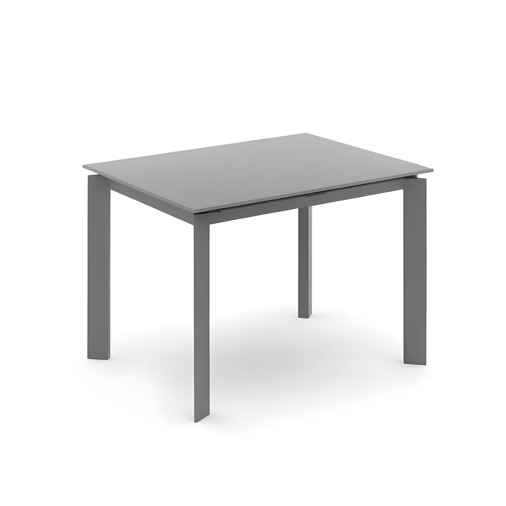 Tavolo allungabile Lumis in vetro e metallo 120-170 cm | Grigio