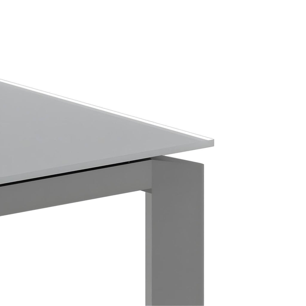 Tavolo allungabile Lumis in vetro e metallo 120-170 cm | Grigio
