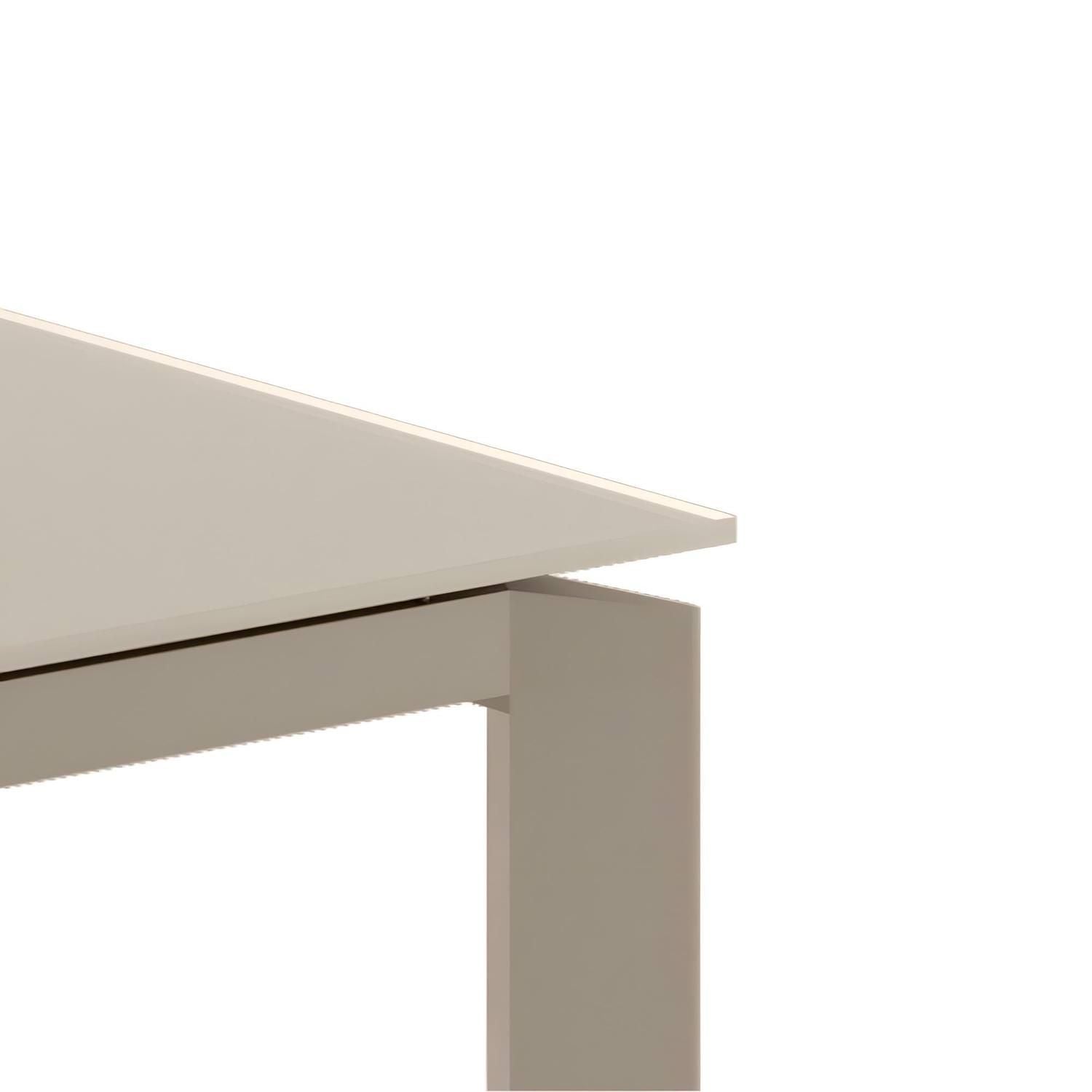 Tavolo allungabile Lumis in vetro e metallo 120-170 cm | Tortora
