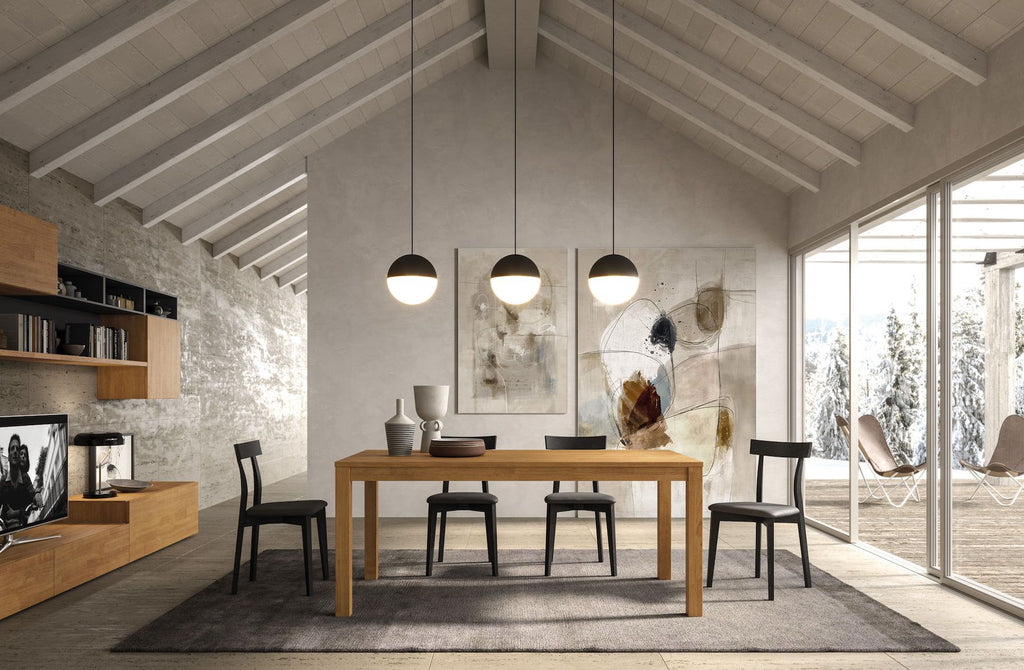 Tavolo allungabile in legno massello di rovere Valdor
