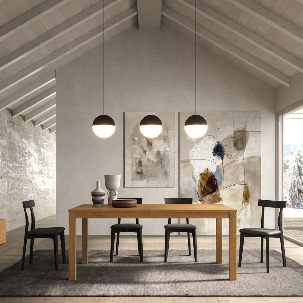 Tavolo allungabile in legno massello di rovere Valdor