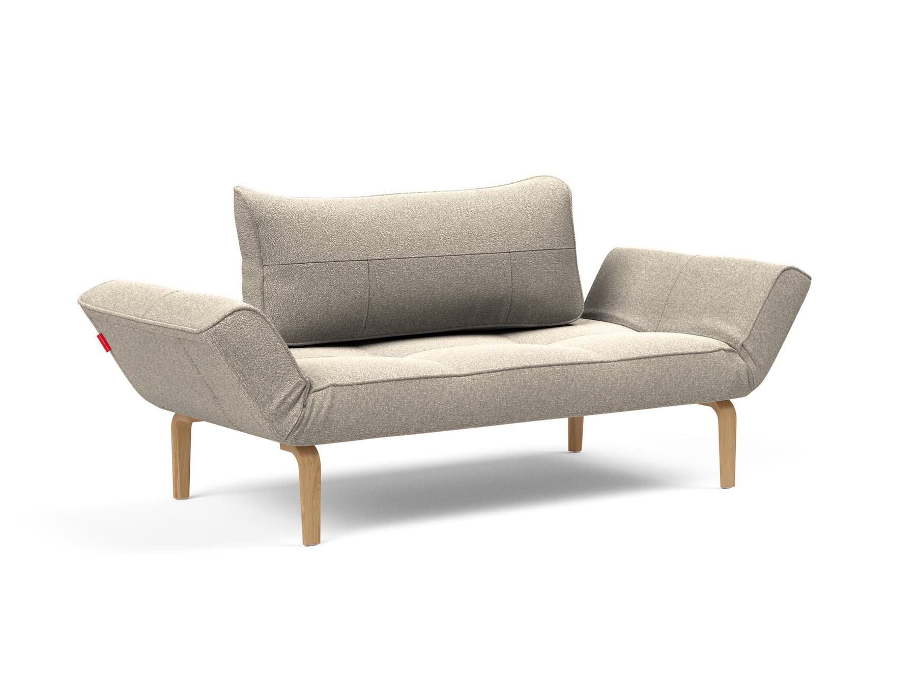 Divano letto singolo per camera ospiti con materasso a molle Zeal - 539 Bouclè Beige