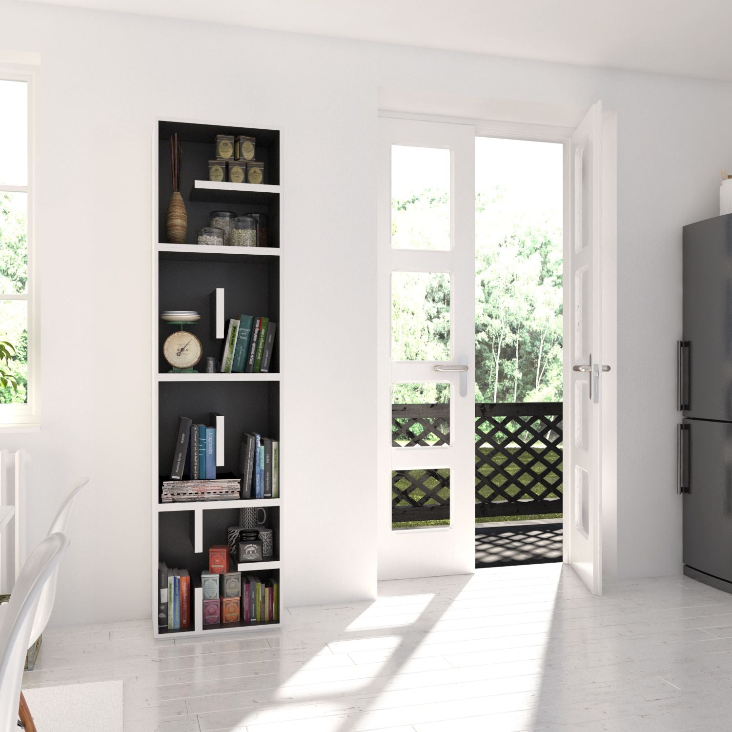 Libreria a colonna componibile con cubi ABC COOK