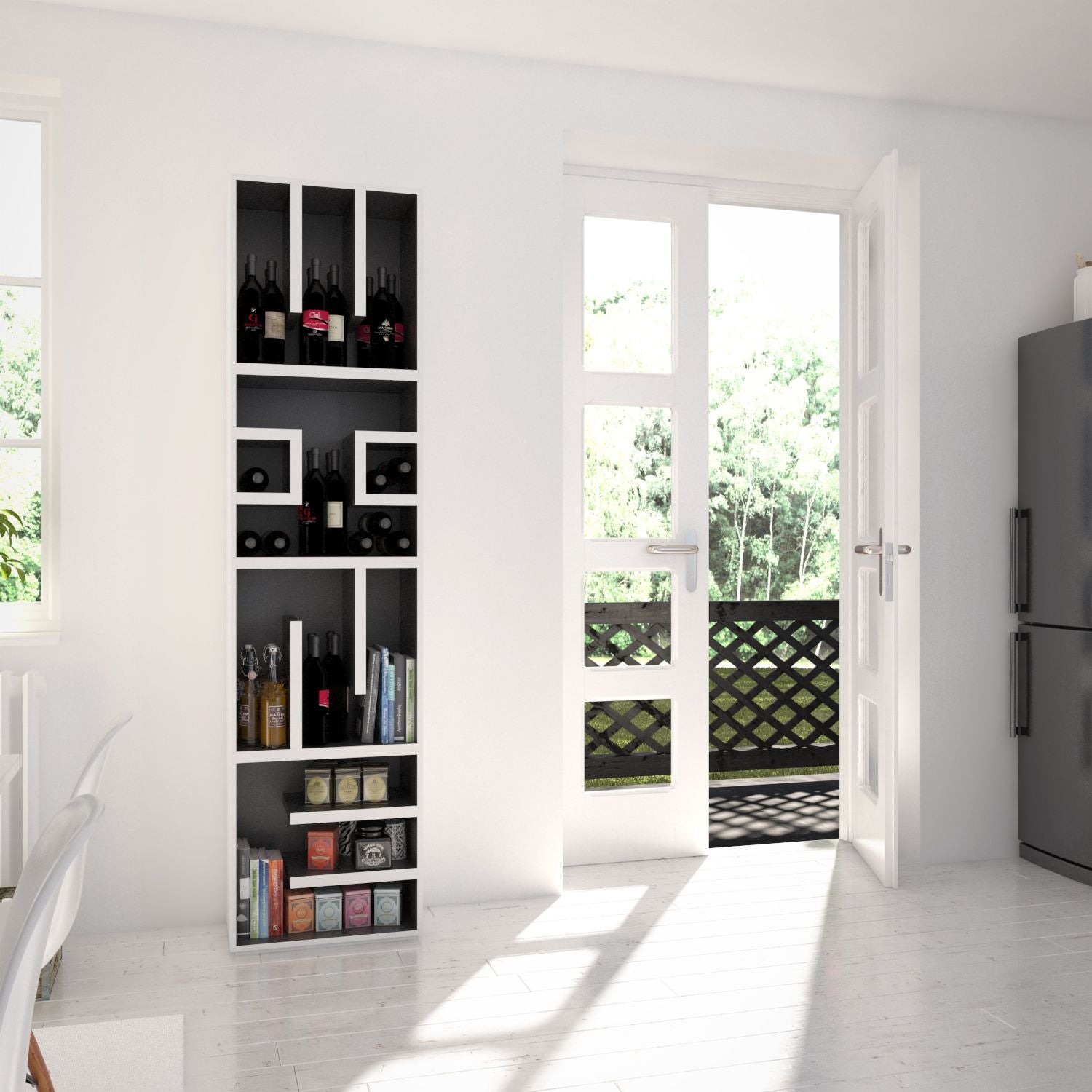 Libreria a colonna componibile con cubi ABC WINE