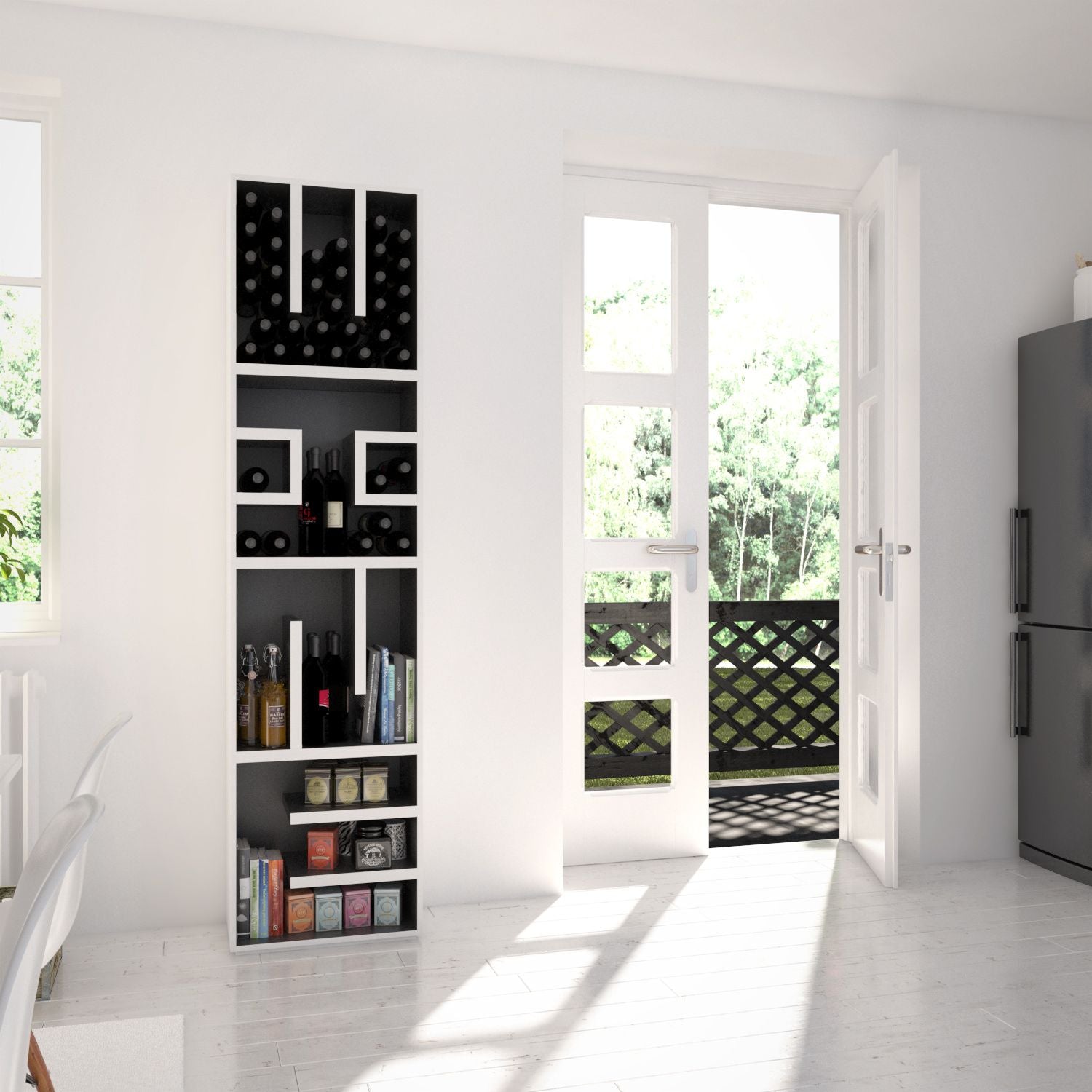 Libreria a colonna componibile con cubi ABC WINE