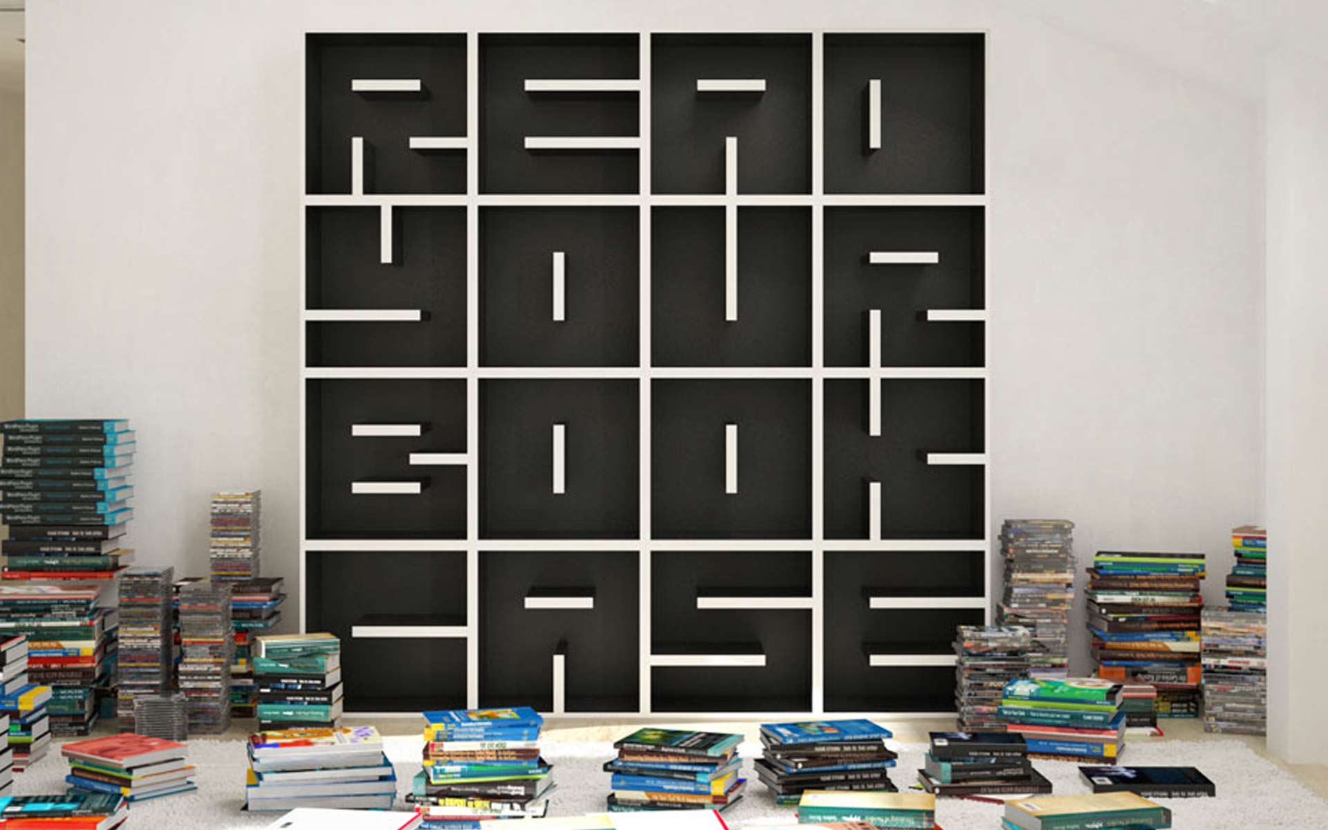 Libreria a cubi da terra o da parete ABC RYBC