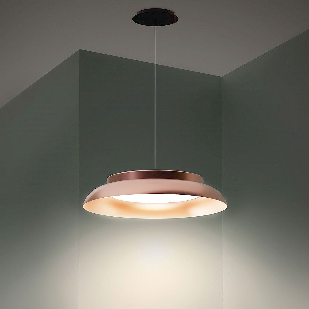 Lampadario a sospensione a LED Chapeau di Team Italia - Rame