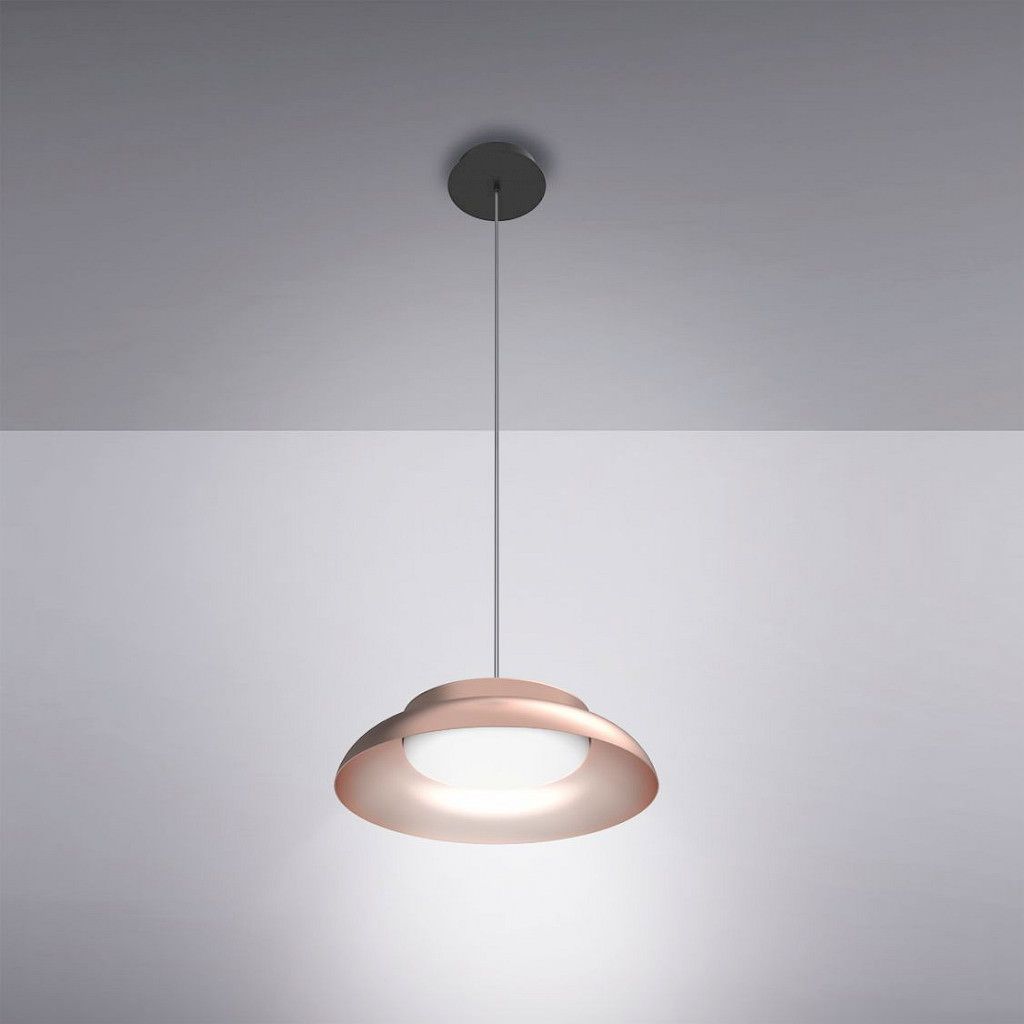 Lampadario a sospensione a LED Chapeau di Team Italia - Rame