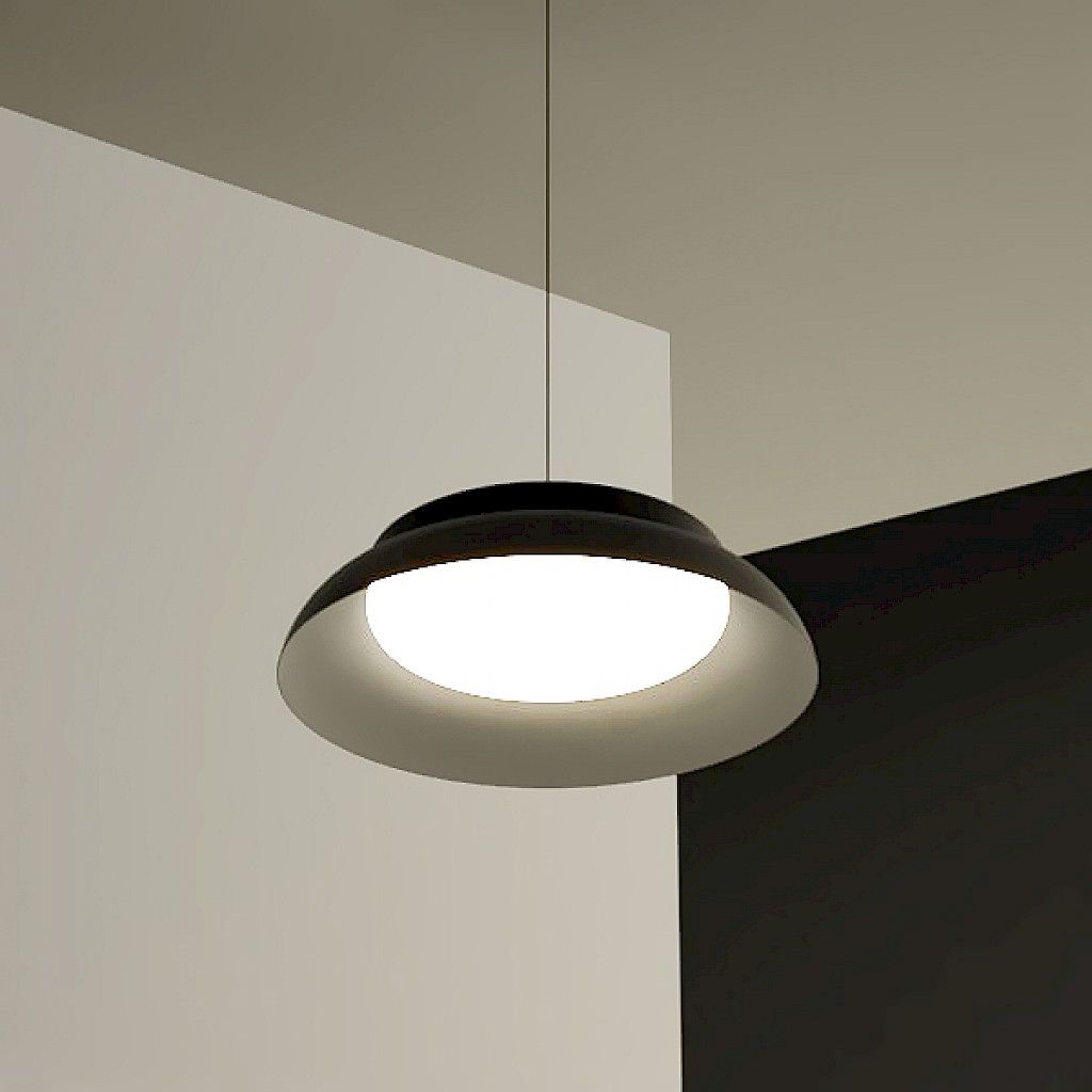 Lampadario a sospensione a LED Chapeau di Team Italia - Nero